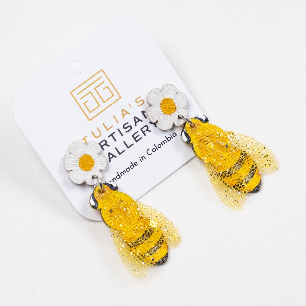 Bumble Bee Earrings - LG