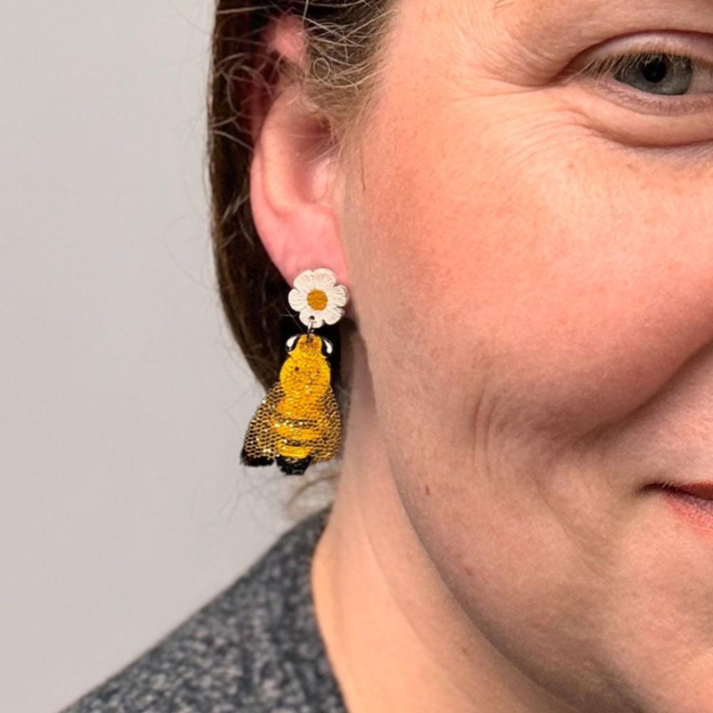 Bumble Bee Earrings - LG