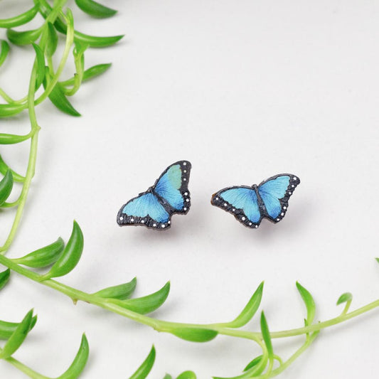 Butterfly Earrings - Blue