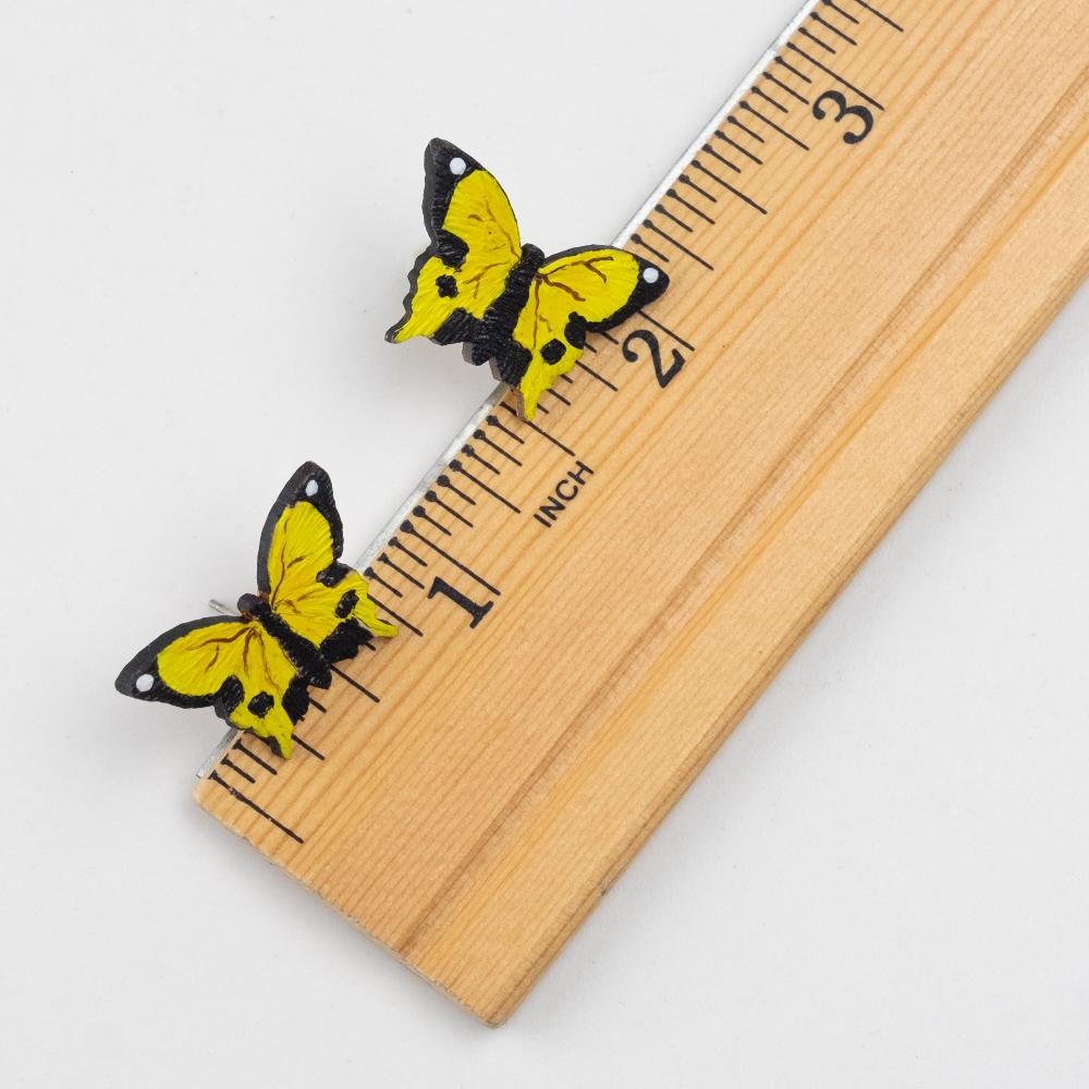 Butterfly Earrings - Yellow