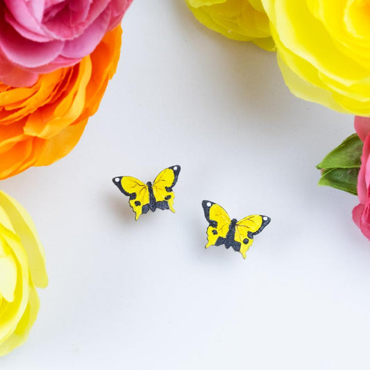 Butterfly Earrings - Yellow