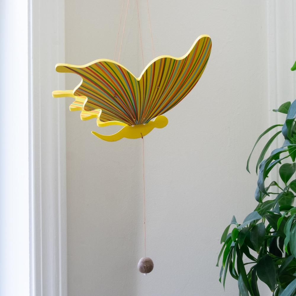 Yellow Butterfly Flying Mobile