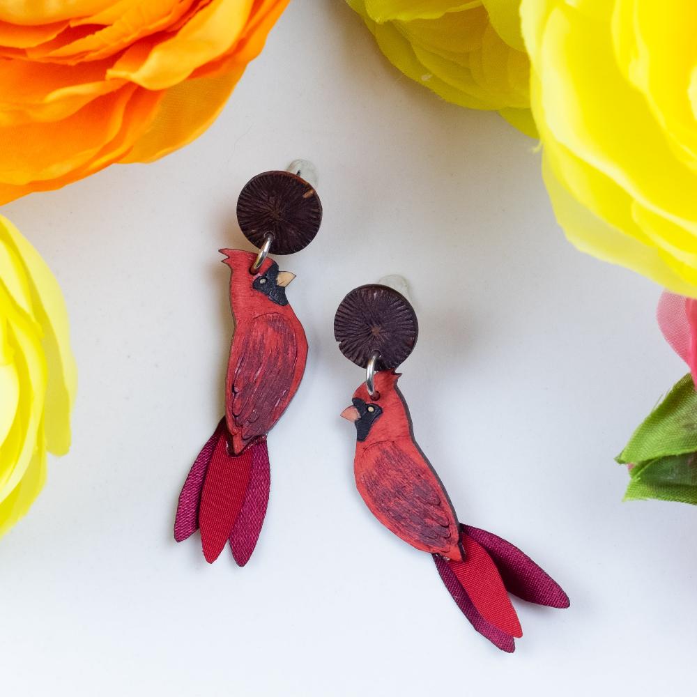 Cardinal Earrings-LG