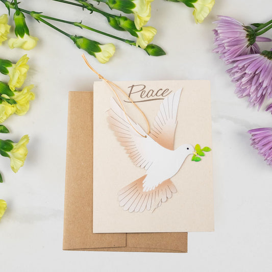 Peace Dove Holiday Ornament Notecard Gift