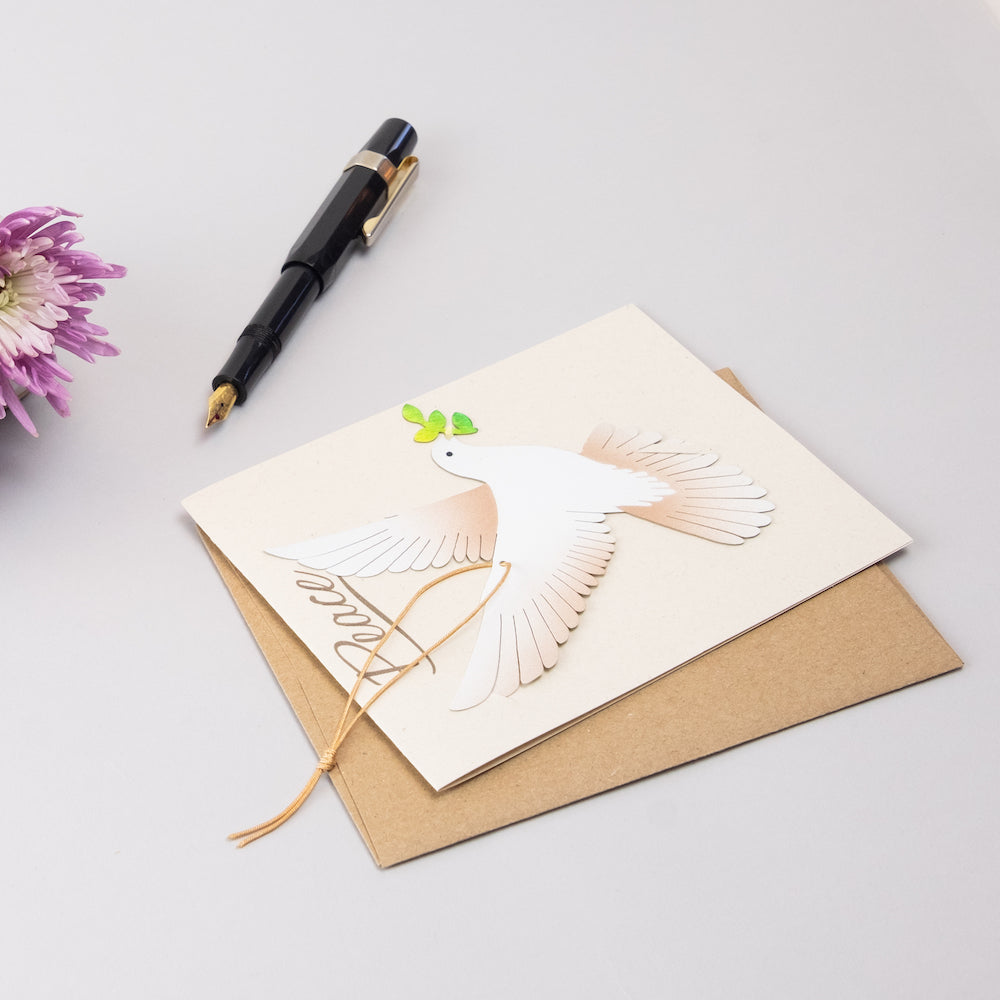 Peace Dove Holiday Ornament Notecard Gift