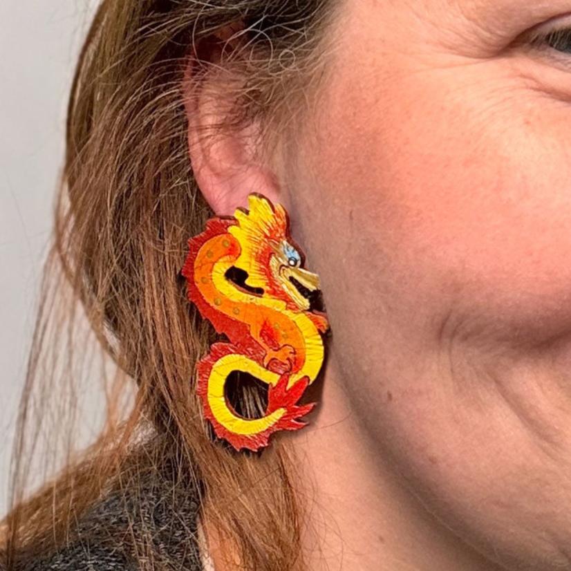 Dragon Earrings-LG