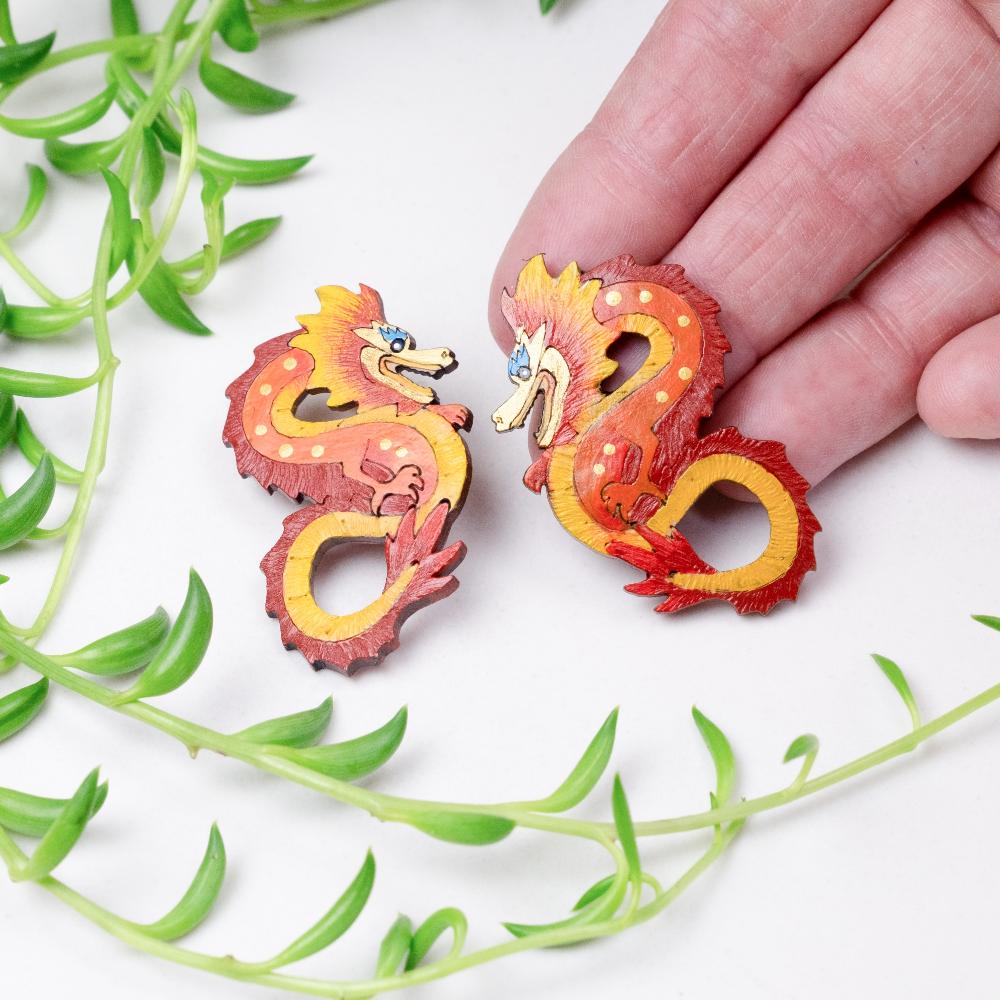 Dragon Earrings-LG