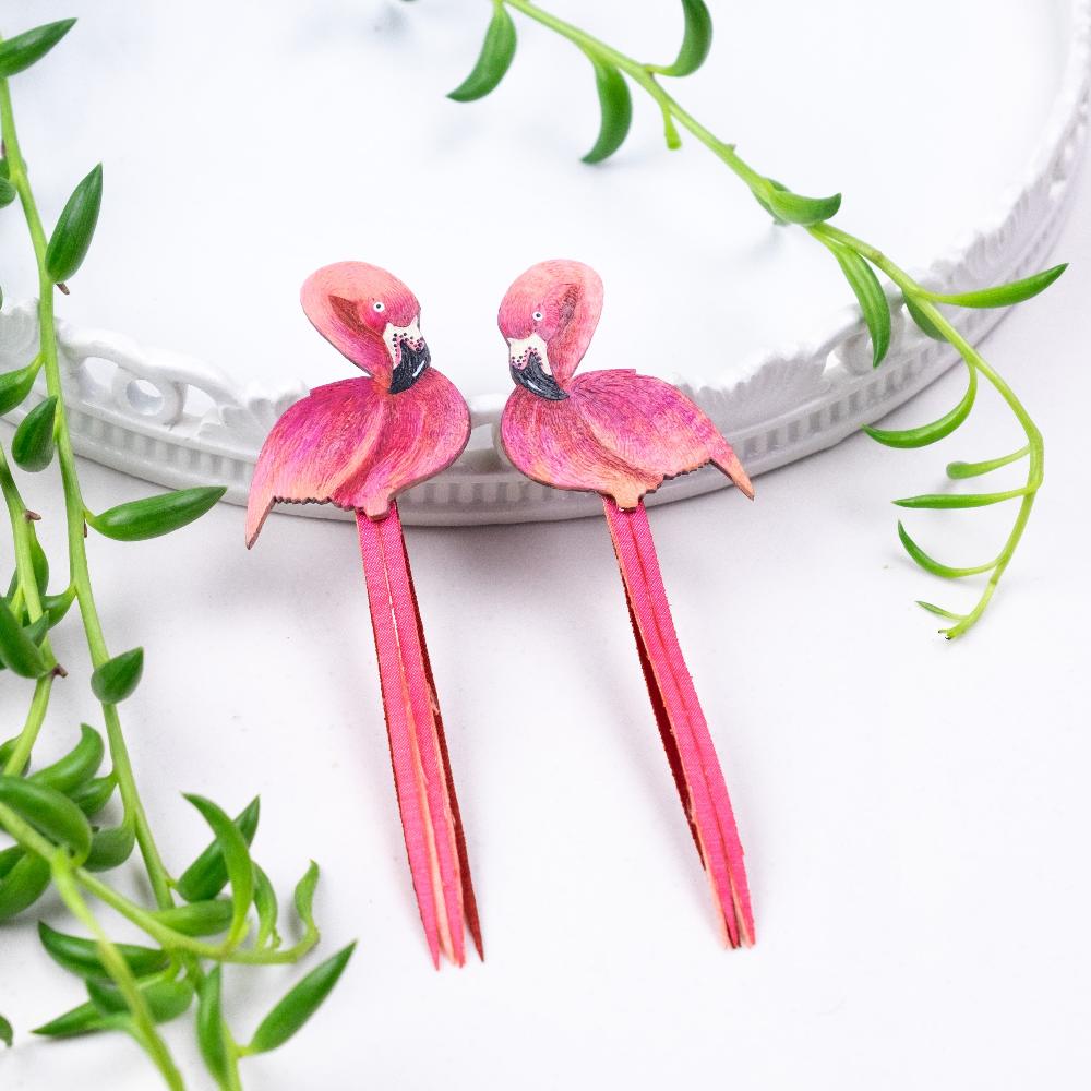 Flamingo Earrings - XL