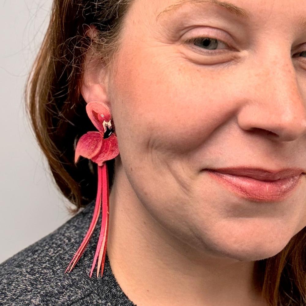 Flamingo Earrings - XL