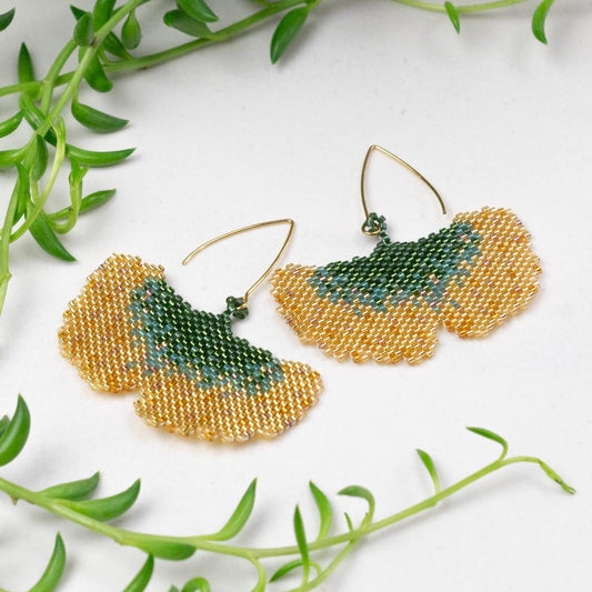 Golden Ginkgo Earrings