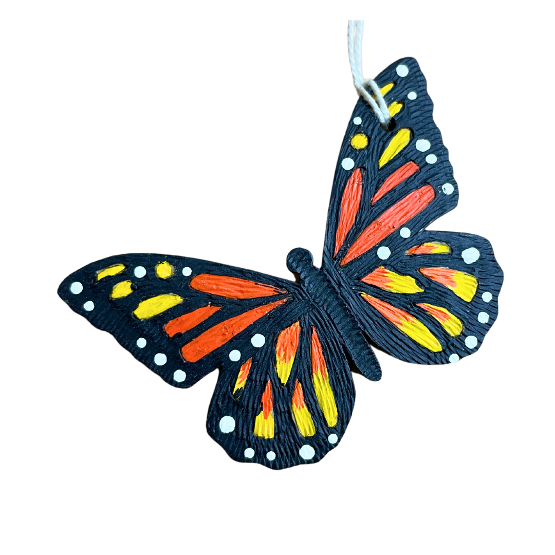 Monarch Butterfly Holiday Ornament Gourd