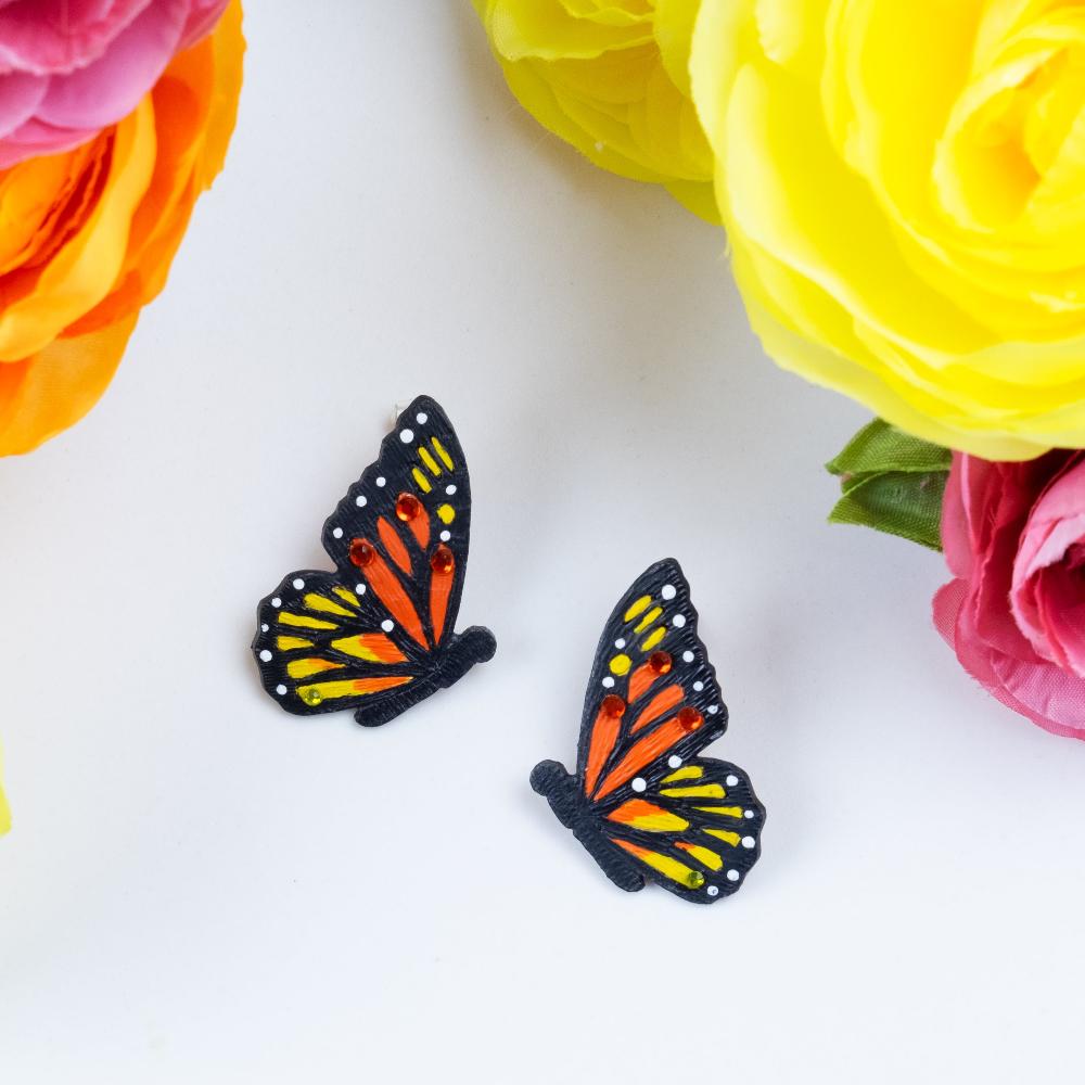 Monarch Butterfly Earrings-LG