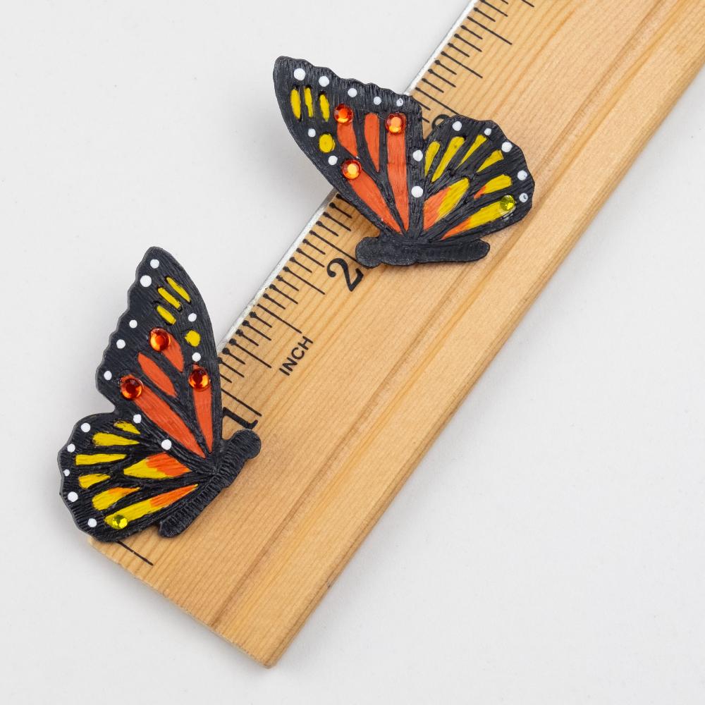 Monarch Butterfly Earrings-LG