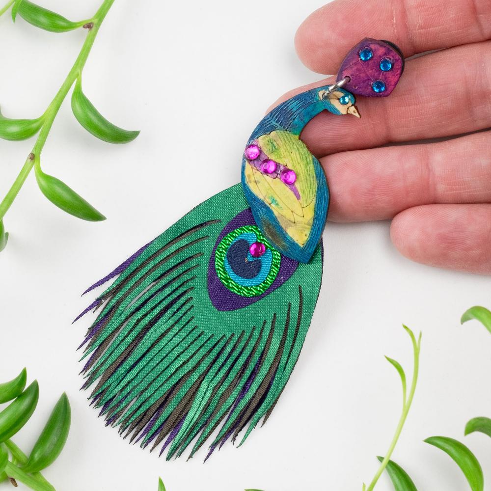 Peacock Brooch