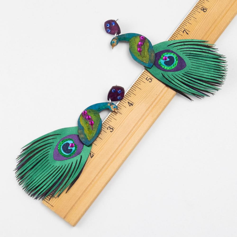 Peacock Earrings-XL