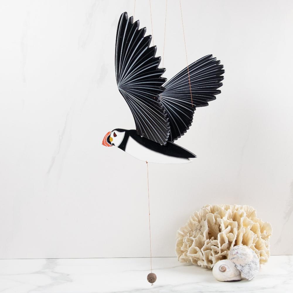 Puffin Flying Bird Mobile