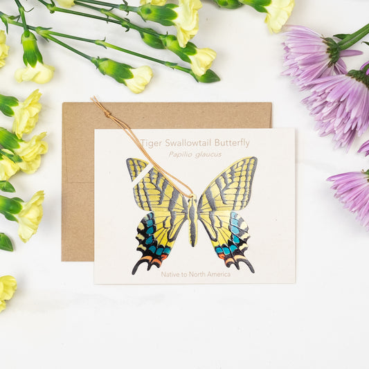 Tiger Swallowtail Butterfly Ornament (Papilio glaucus)