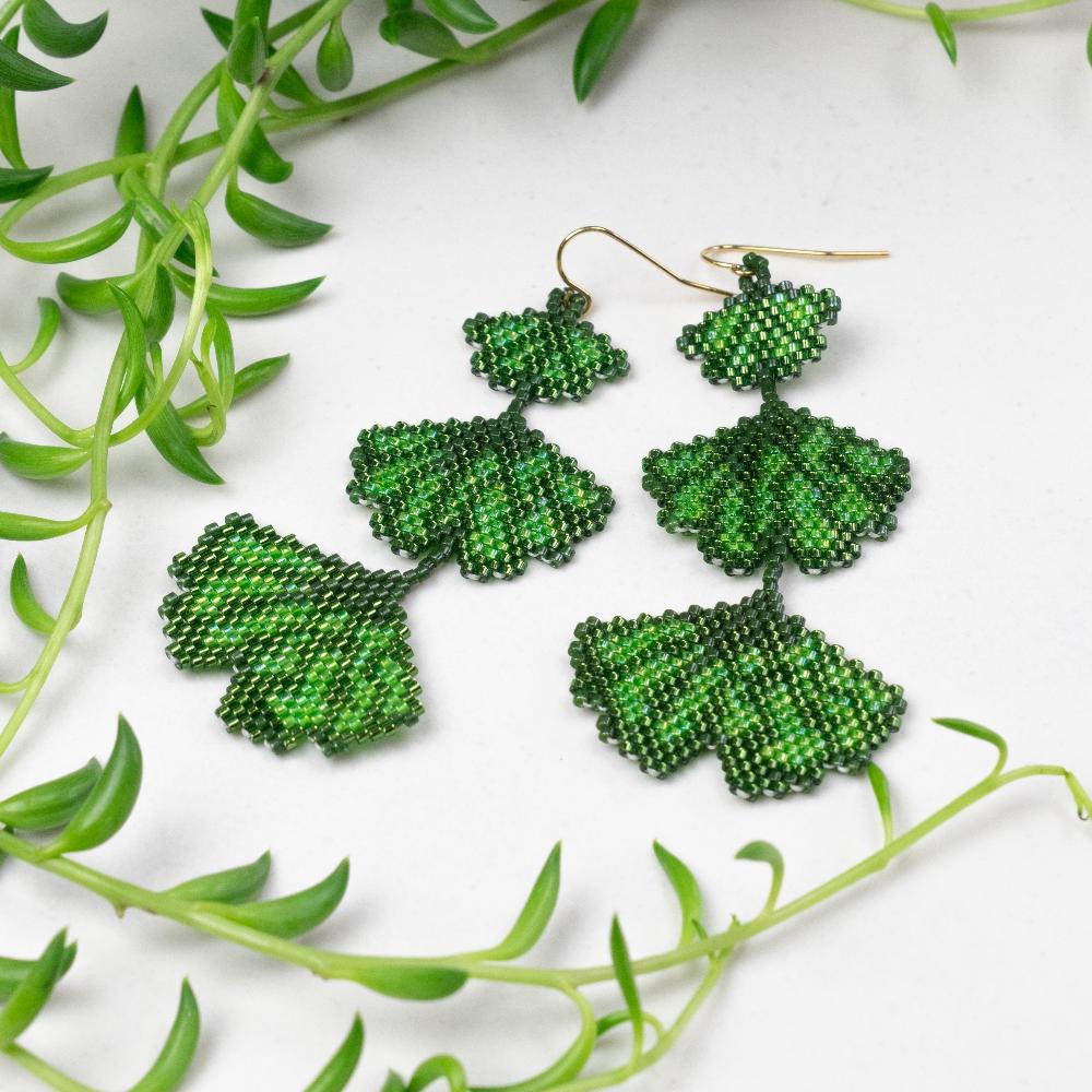 Tiered Ginkgo Earrings