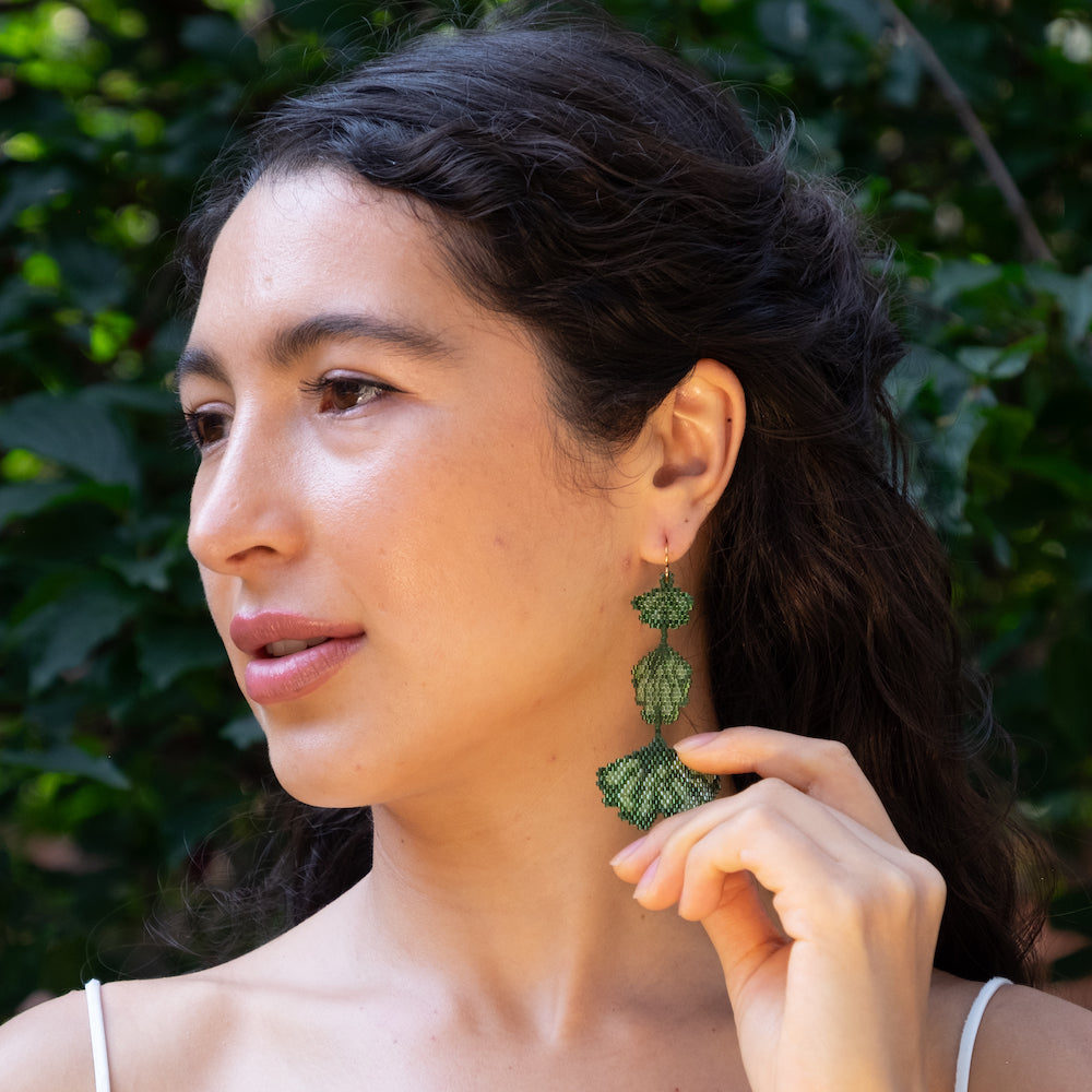 Tiered Ginkgo Earrings