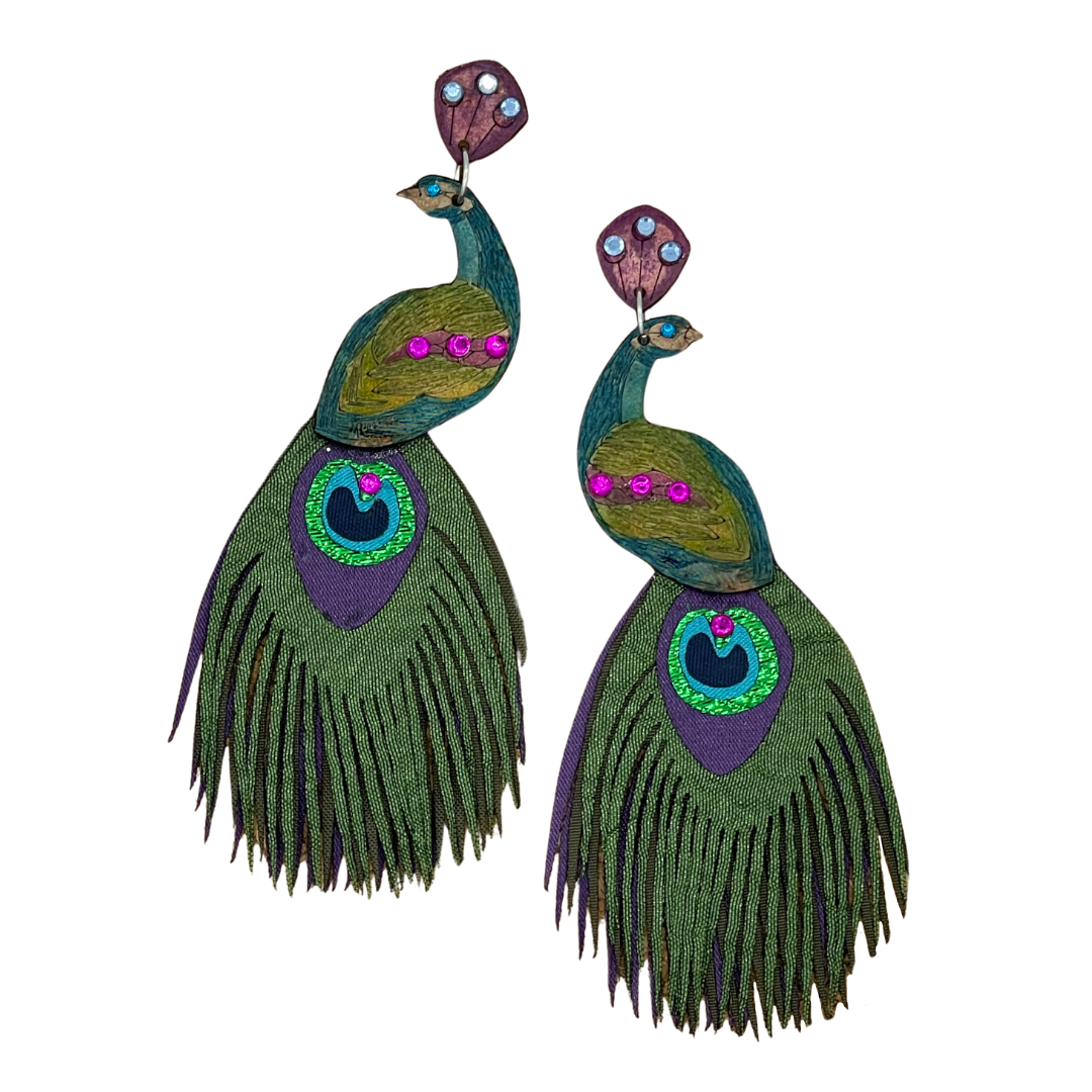 Bollywood Oxidized Gold Plated Party Wear Stone Earrings Peacock Design  Green Beaded Jhumka Jhumki Earrings Jewelry Women - Etsy